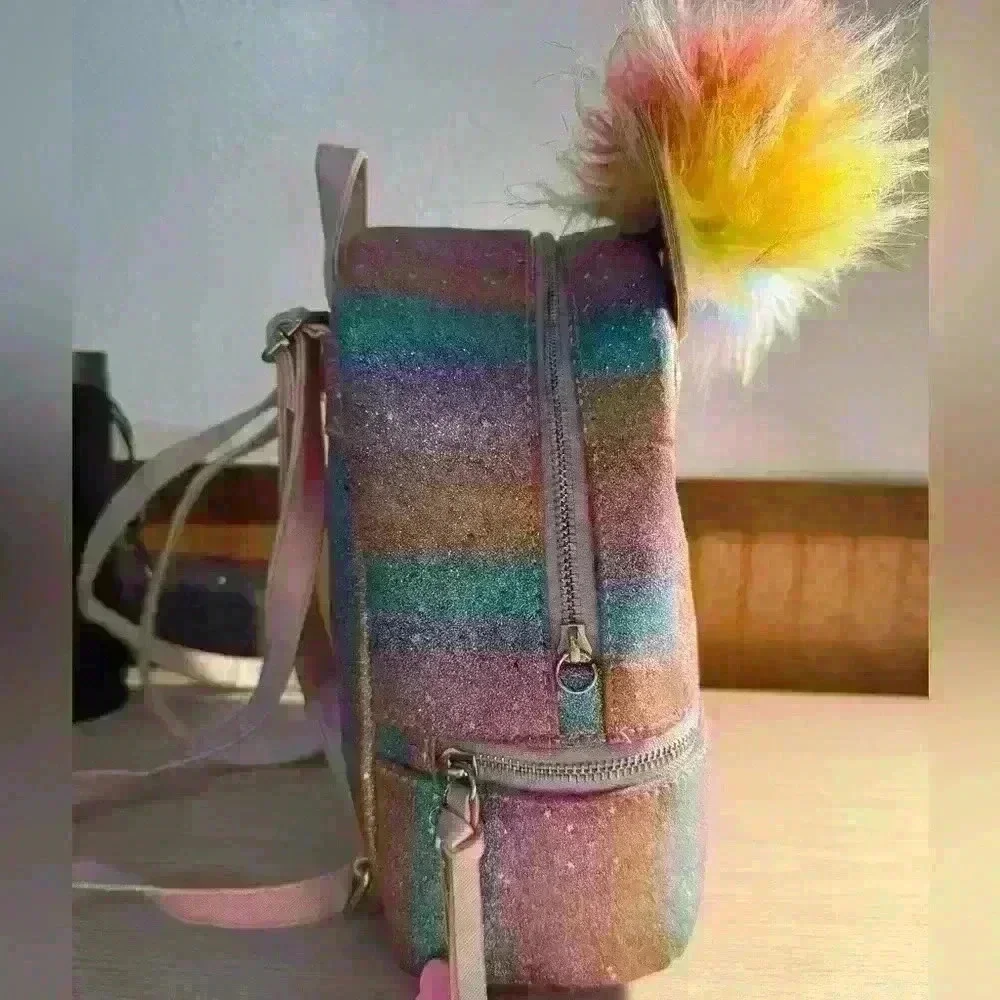 Under One Sky Rainbow Unicorn Pom-Pom Backpack